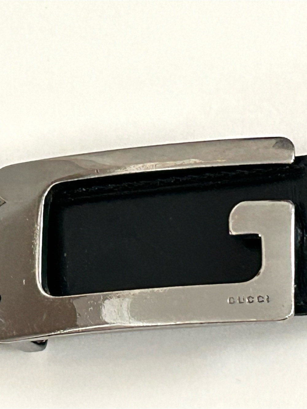 Gucci Square G Logo Buckle Leather Belt Black - Size 38 - Mens - Picture 2 of 11